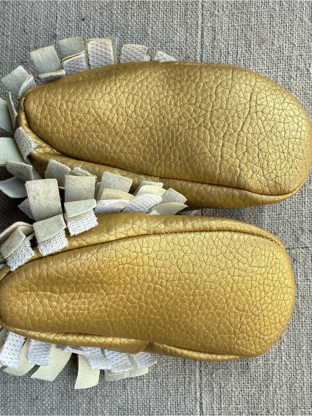 Infant Soft Gold Moccasins